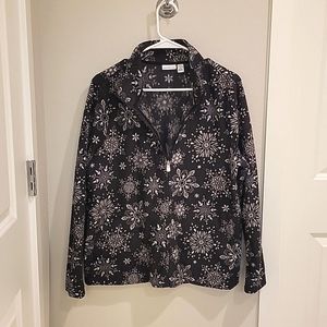 Snowflake zip-up sweater